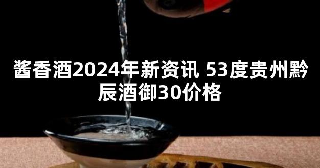 酱香酒2024年新资讯 53度贵州黔辰酒御30价格